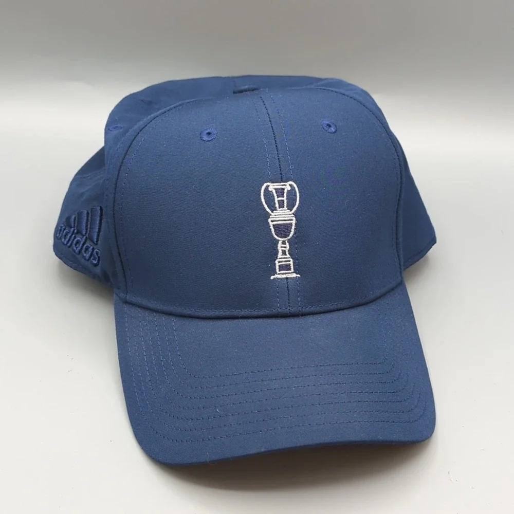 Adidas Golf Performance 6 Panel Hat Trophy Cup Logo Navy Blue Snapback OSFM Cap